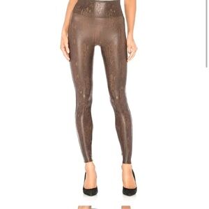Spanx Snakeskin Faux Leather Leggings M